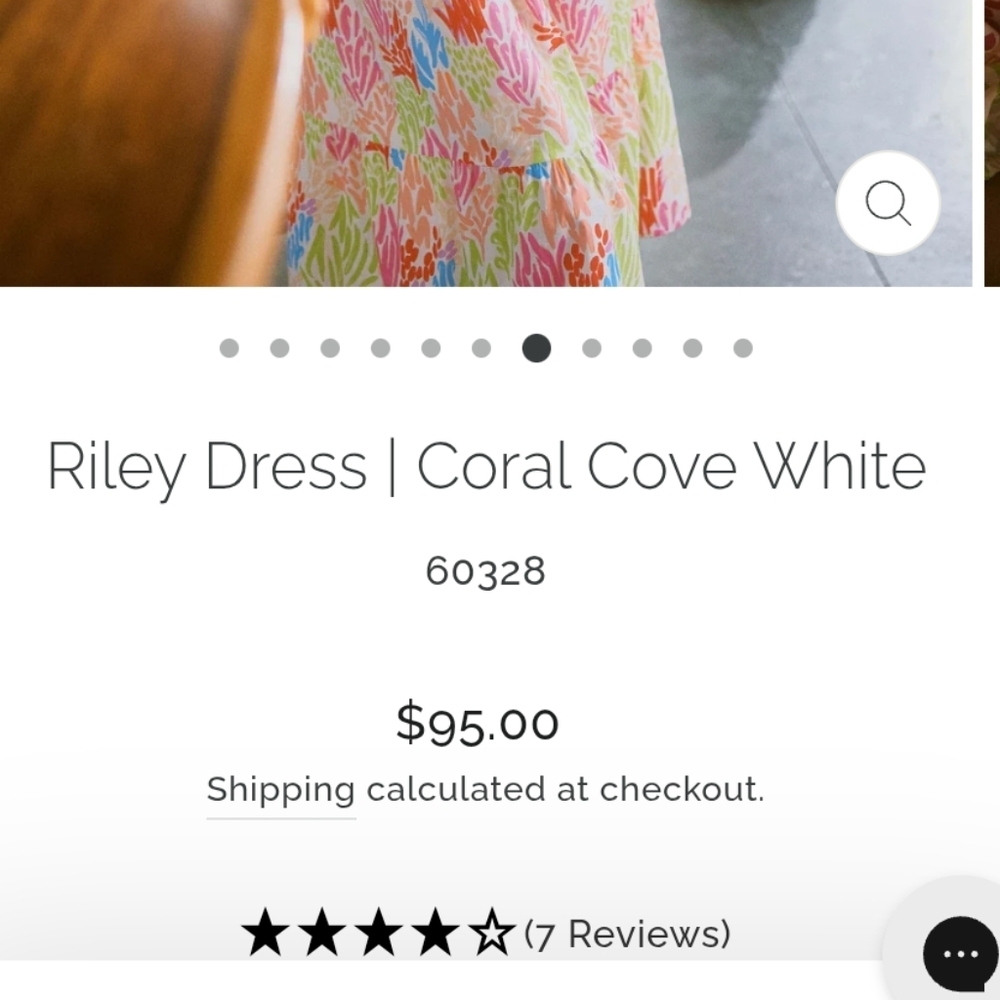 Mary Square Riley Dress Coral Cove White Size XS - Picture 5 of 7